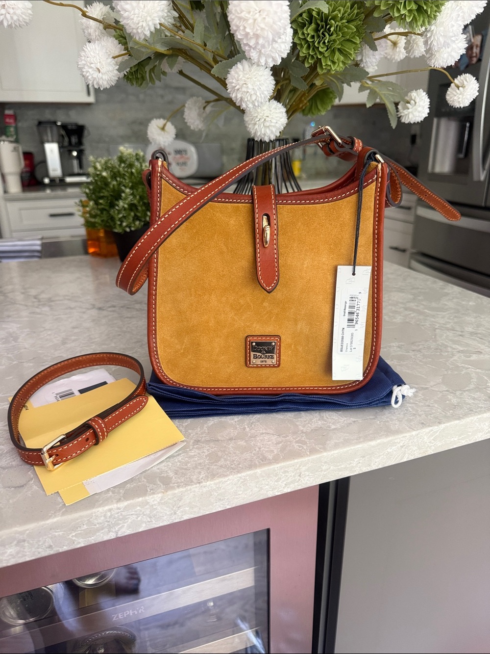 Dooney & Bourke Suede Messenger Crossbody - Picture 2 of 9